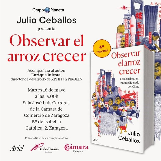 Julio Ceballos presenta 'Observar el arroz crecer'
